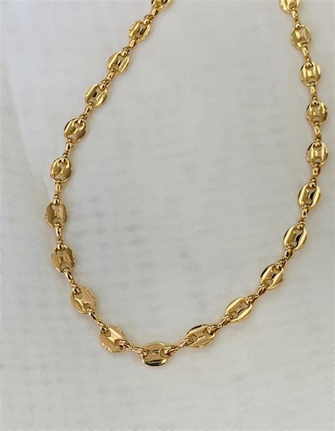 gucci style chain|14k gold Gucci link chain.